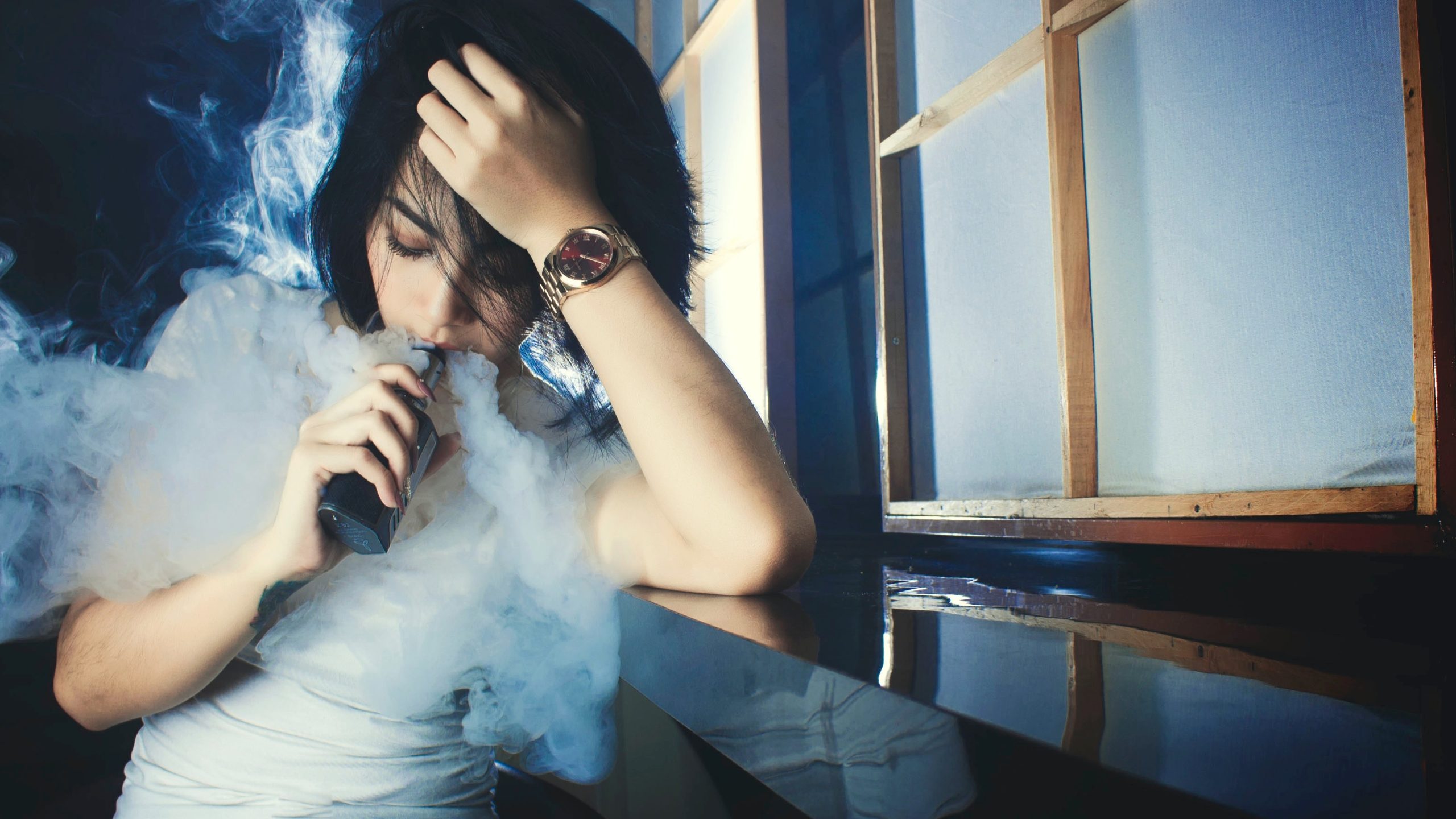 Girl Vaping