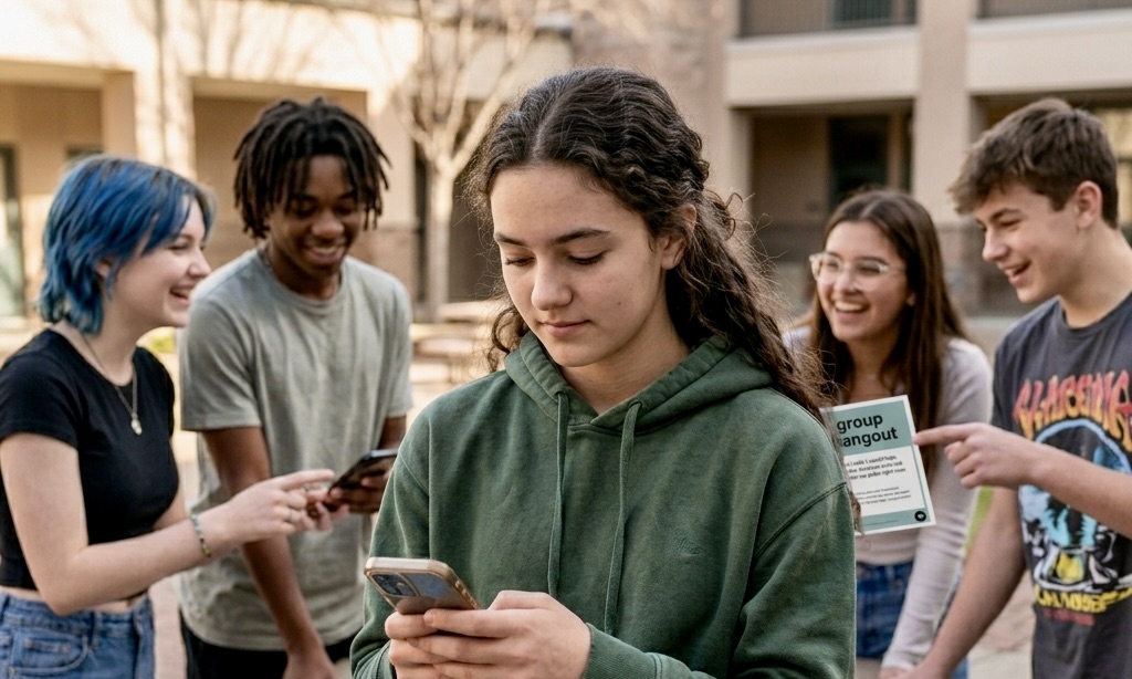 Teen girl sets boundaries with friends